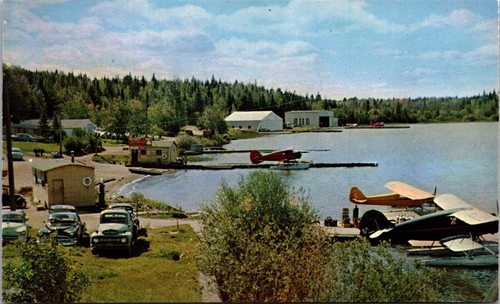 Postcard sea plane base - base, water